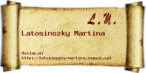 Latosinszky Martina névjegykártya